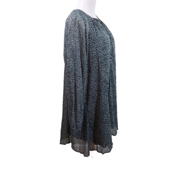 Joie Dress Artic Animal Spot Lined Hunter Green, sz XXL Plus Size - Picture 4 of 11